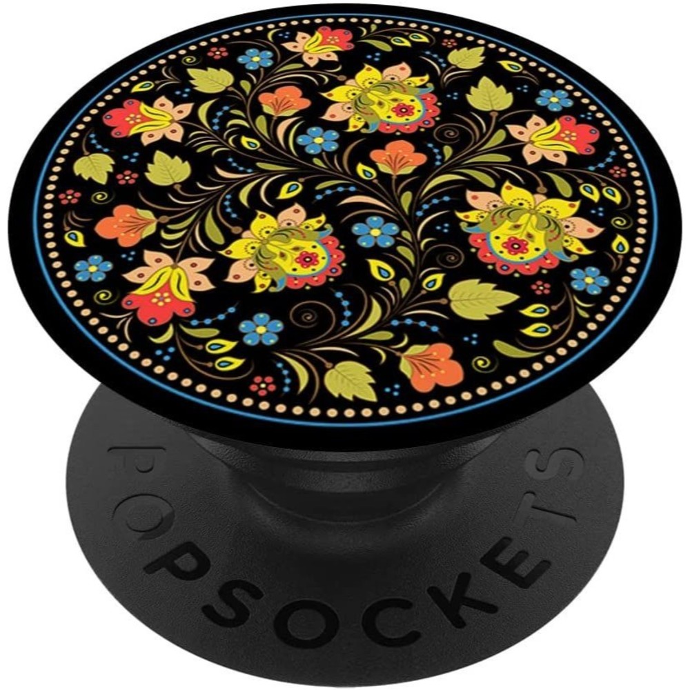 PopSockets Retro Flowers Seamless Pattern Trendy Floral Art Swappable PopGrip